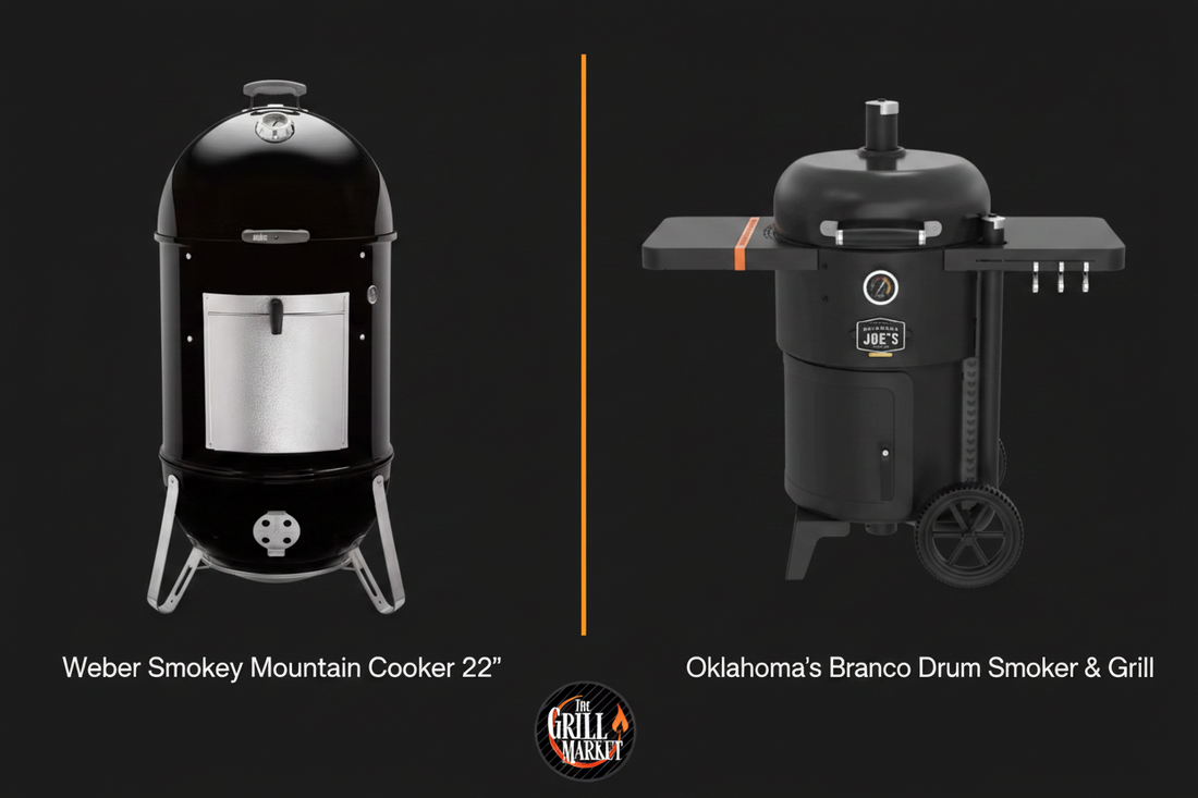 Head to Head Series: Weber Smokey Mountain vs. Oklahoma Joe's Bronco