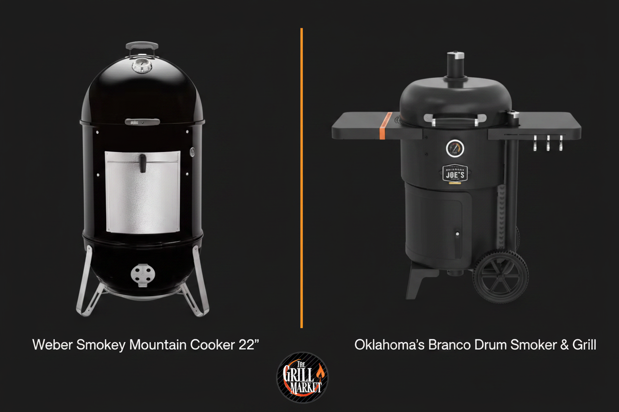 Head to Head Series: Weber Smokey Mountain vs. Oklahoma Joe's Bronco