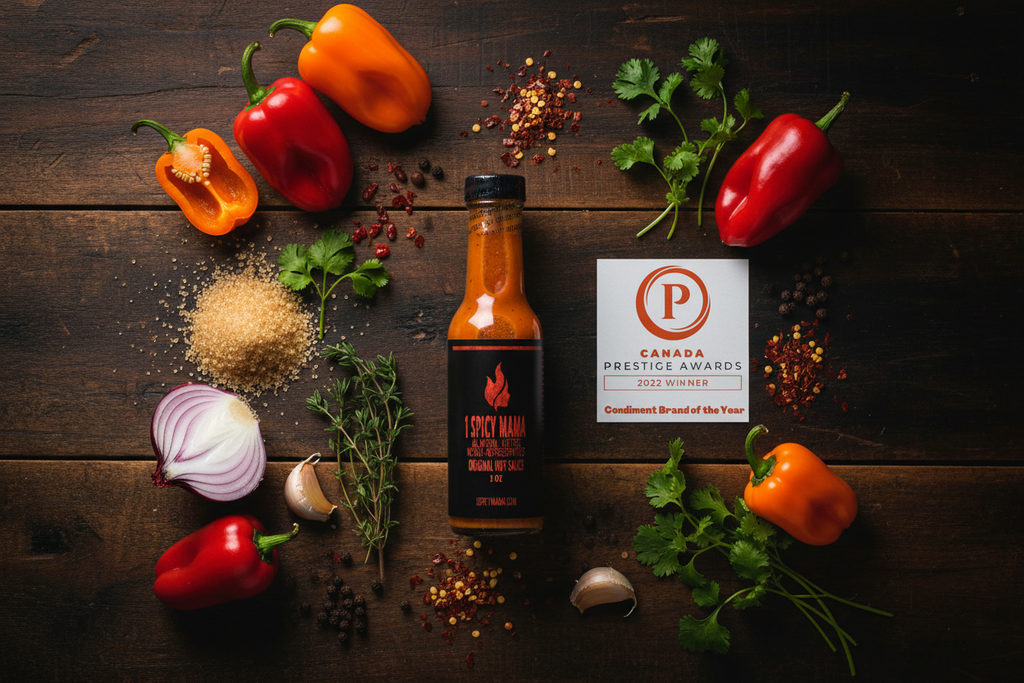1 Spicy Mama Award Ingredient Flat Lay
