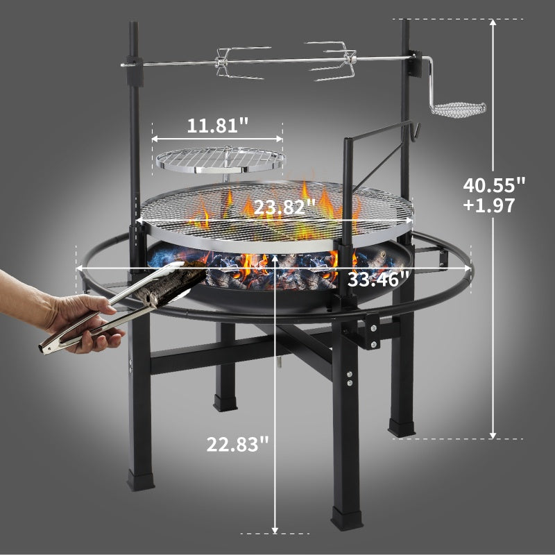 Compact Travel Cowboy Grill- perfect for camping or tailgating
