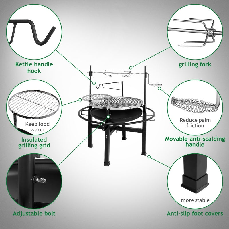 Compact Travel Cowboy Grill- perfect for camping or tailgating