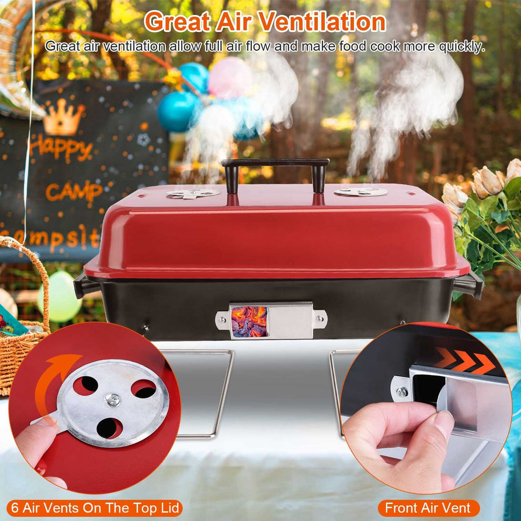 Portable Outdoor Tabletop Charcoal Grill