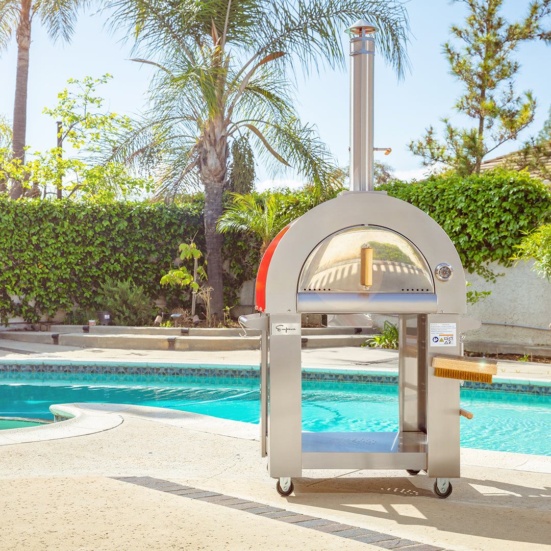 Red Outdoor Wood Fired Pizza Oven- PG06