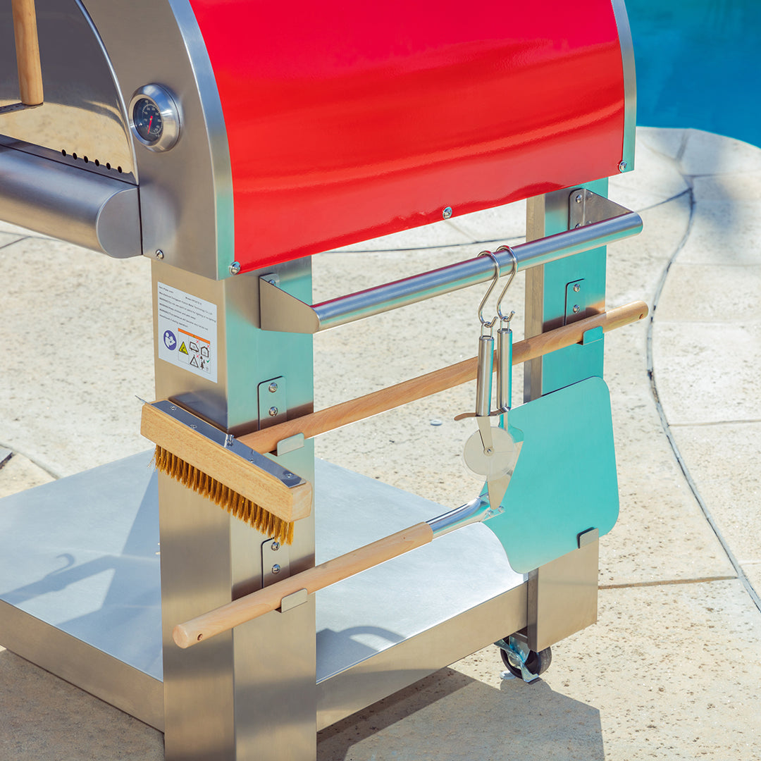 Red Outdoor Wood Fired Pizza Oven- PG06