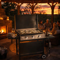 3-Burner Flat Top Grill- 33,000 BTU's - Propane Griddle With Wheels