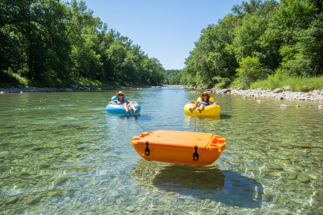 40 QT Floating Ice Chest River Float Lifestyle