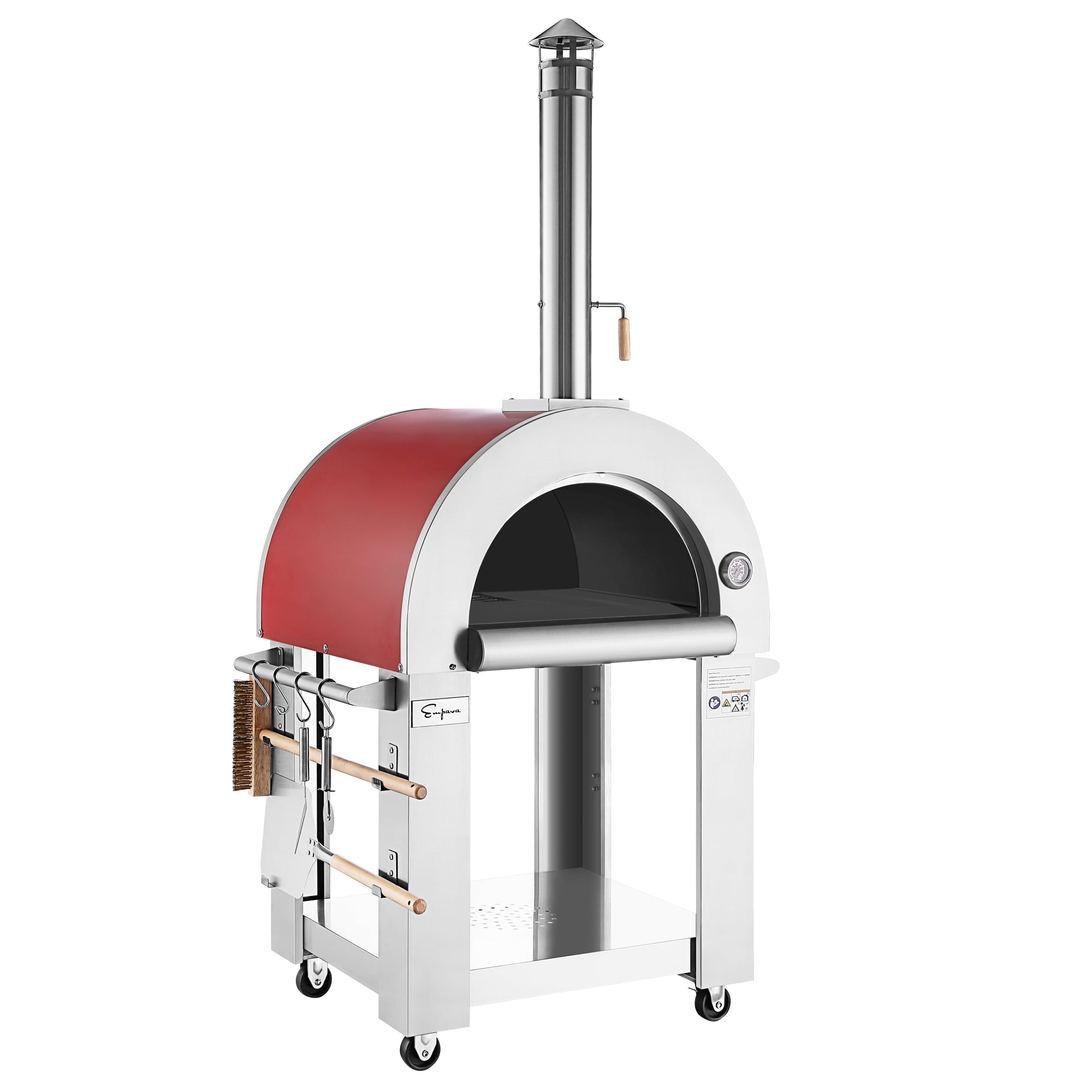 Red Outdoor Wood Fired Pizza Oven- PG06
