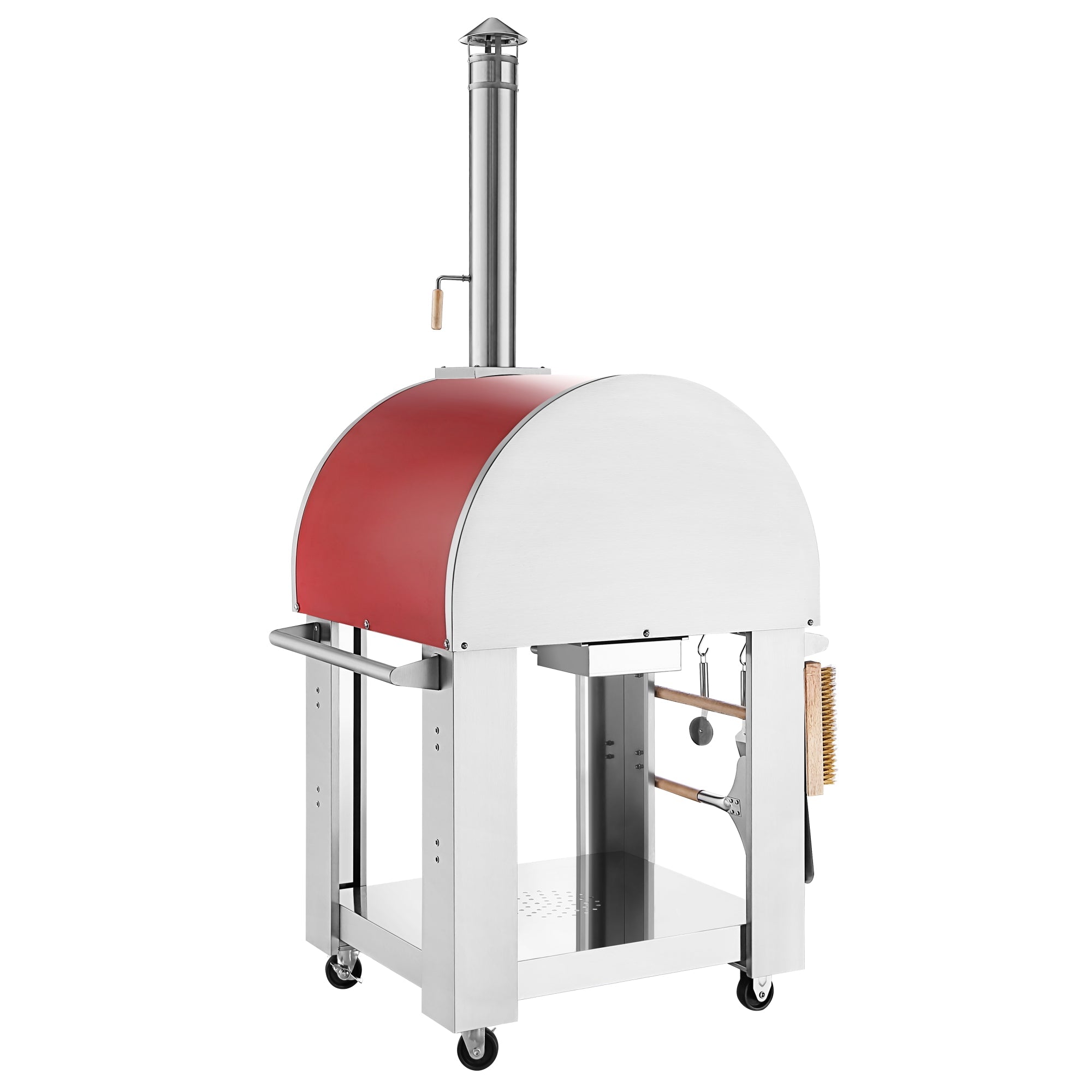 Red Outdoor Wood Fired Pizza Oven- PG06