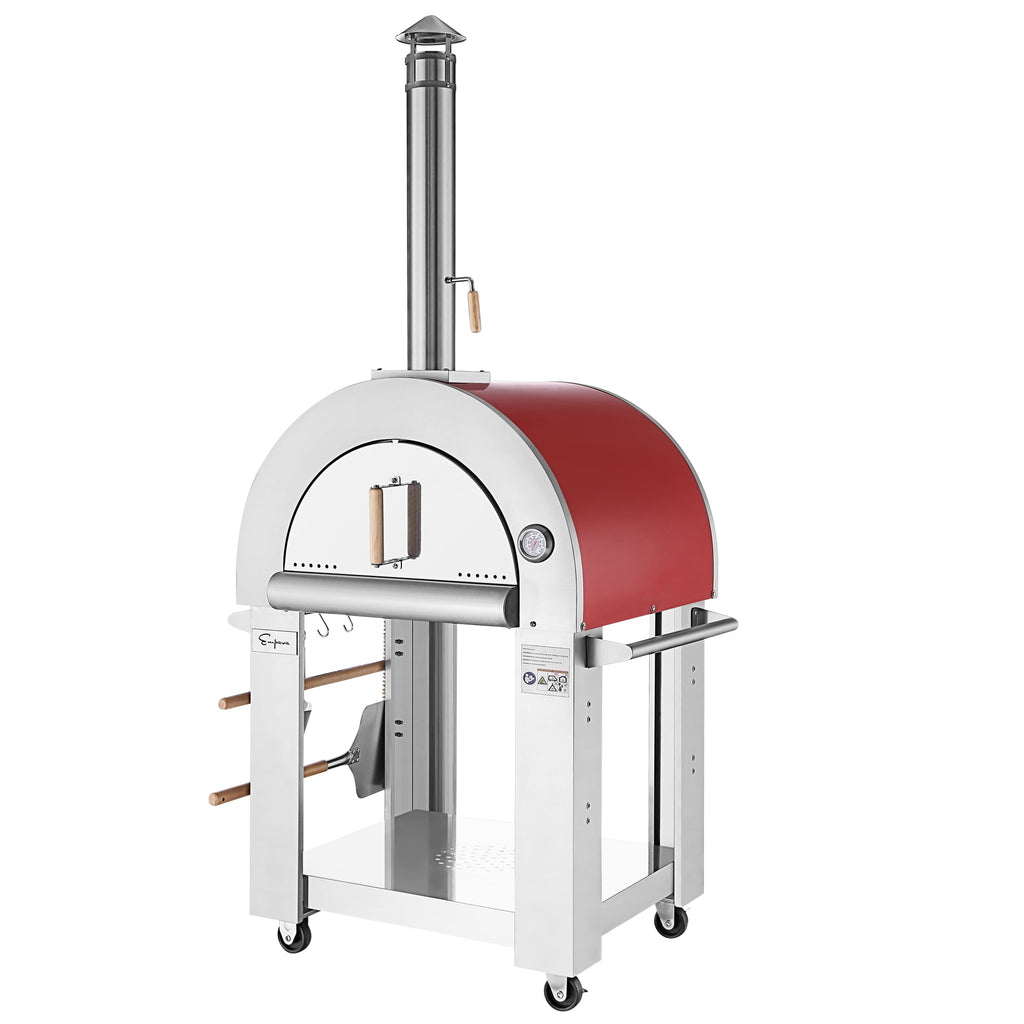 Red Outdoor Wood Fired Pizza Oven- PG06