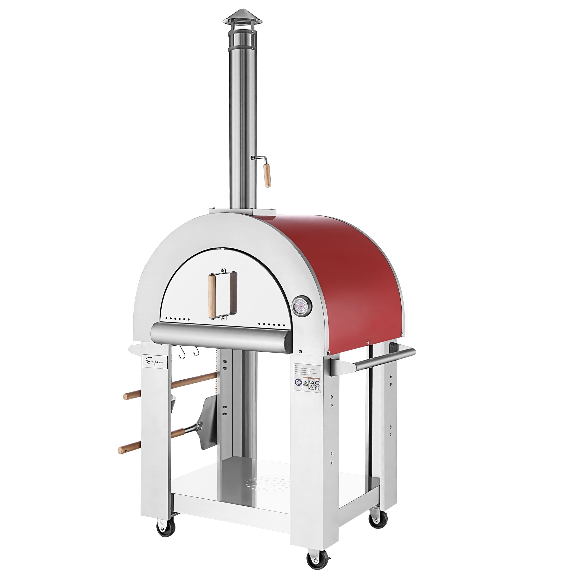 Red Outdoor Wood Fired Pizza Oven- PG06