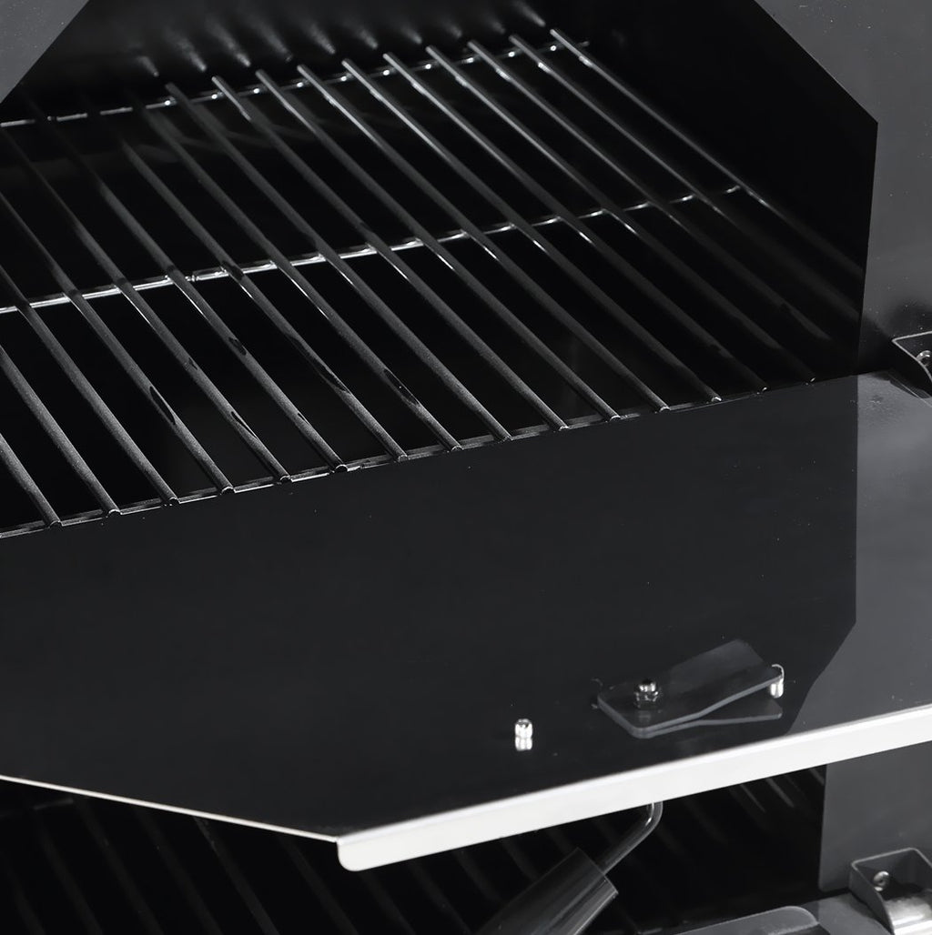 3-in-1 Charcoal BBQ Grill Steel Pizza Oven Smoker Outdoor Portable