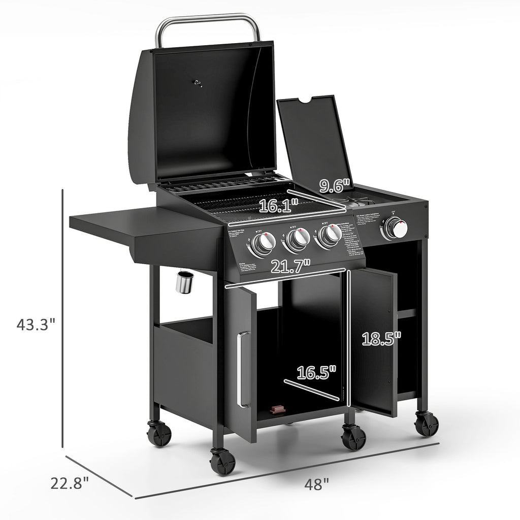 Ultimate Backyard Sizzler: 310 Sq. In. Gas Grill with Side Burner