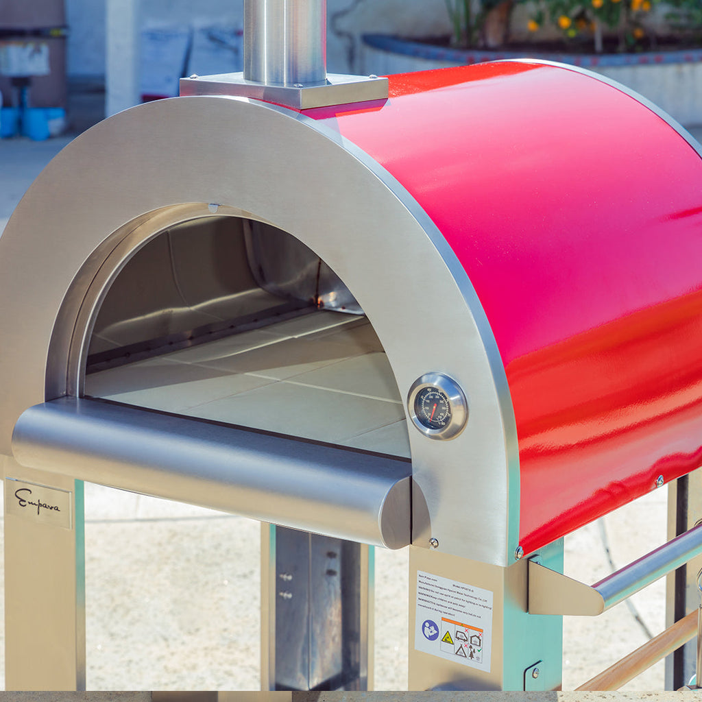 Red Outdoor Wood Fired Pizza Oven- PG06