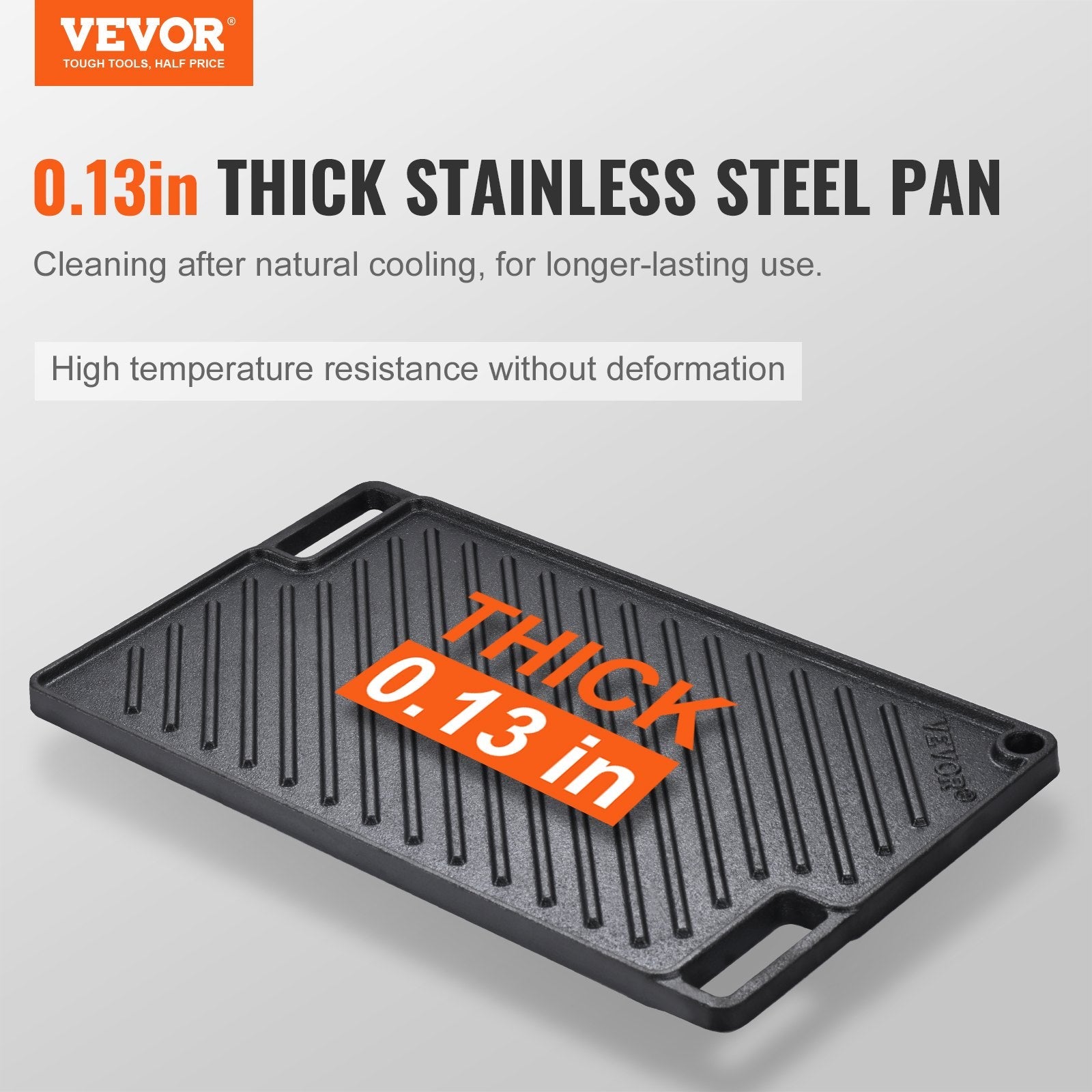 Reversible Grill Griddle, Pre-Seasoned Cast Iron/stainless steel