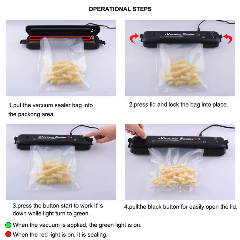 Food Vacuum Sealer - Preserve & Store meats/cheese
