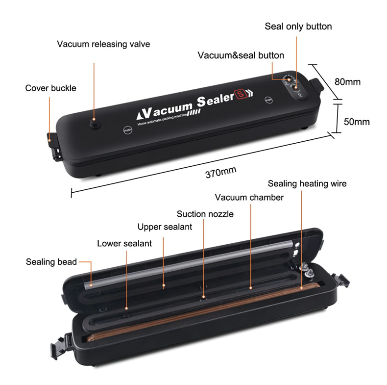 Food Vacuum Sealer - Preserve & Store meats/cheese