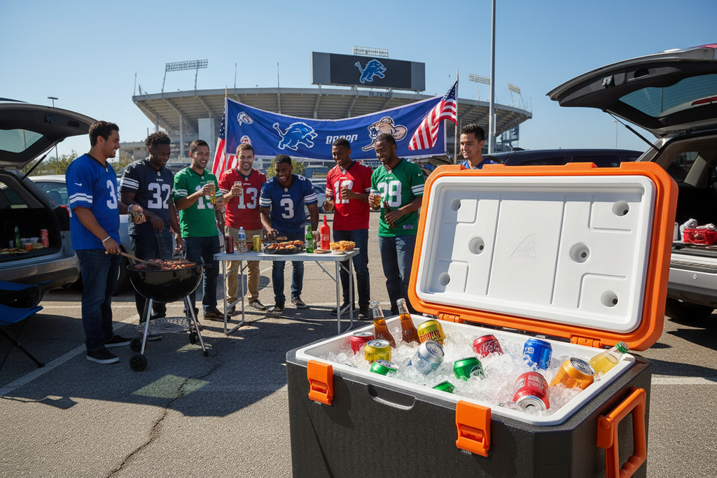 63 QT Hard Cooler Tailgate Lifestyle