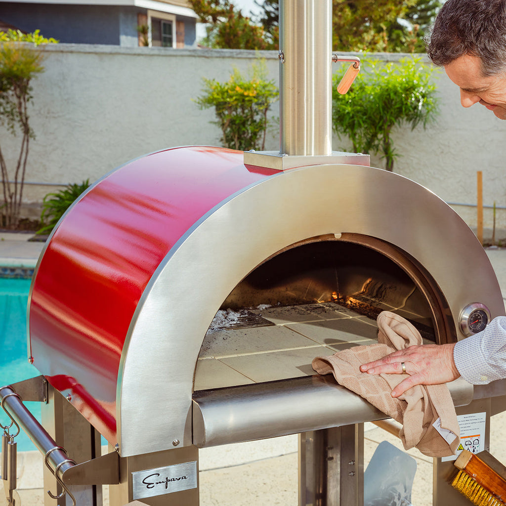 Red Outdoor Wood Fired Pizza Oven- PG06