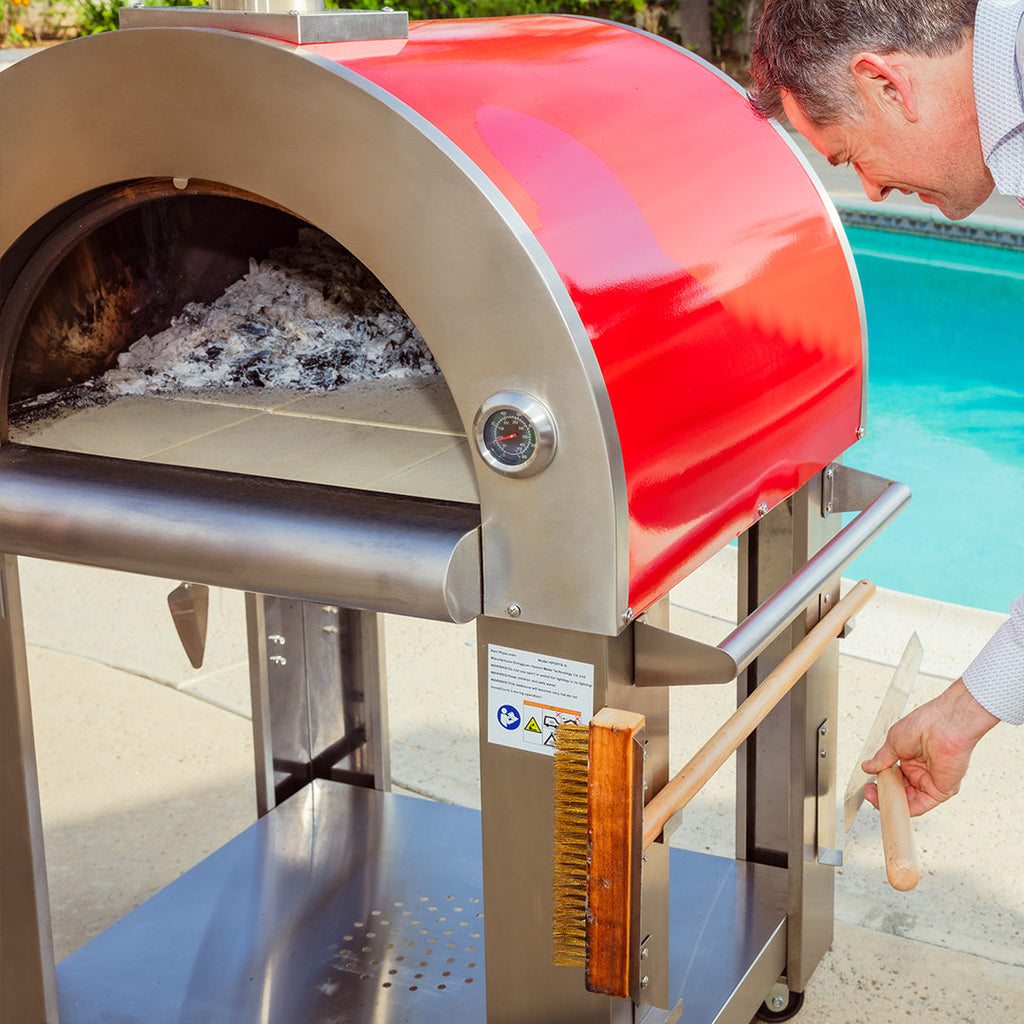 Red Outdoor Wood Fired Pizza Oven- PG06