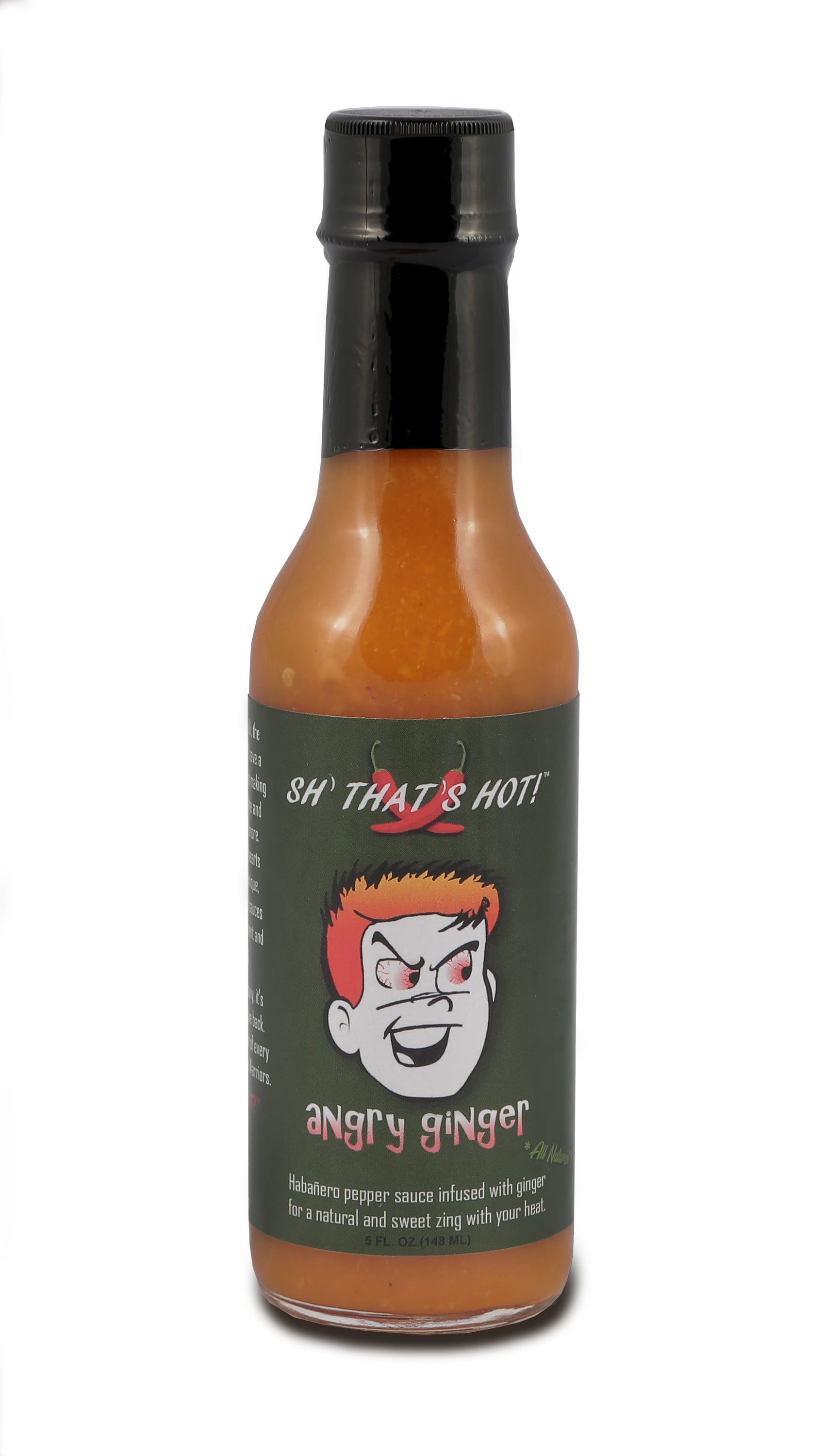 "Sh' that's Hot!" Angry Ginger Hot Sauce 5oz Jar