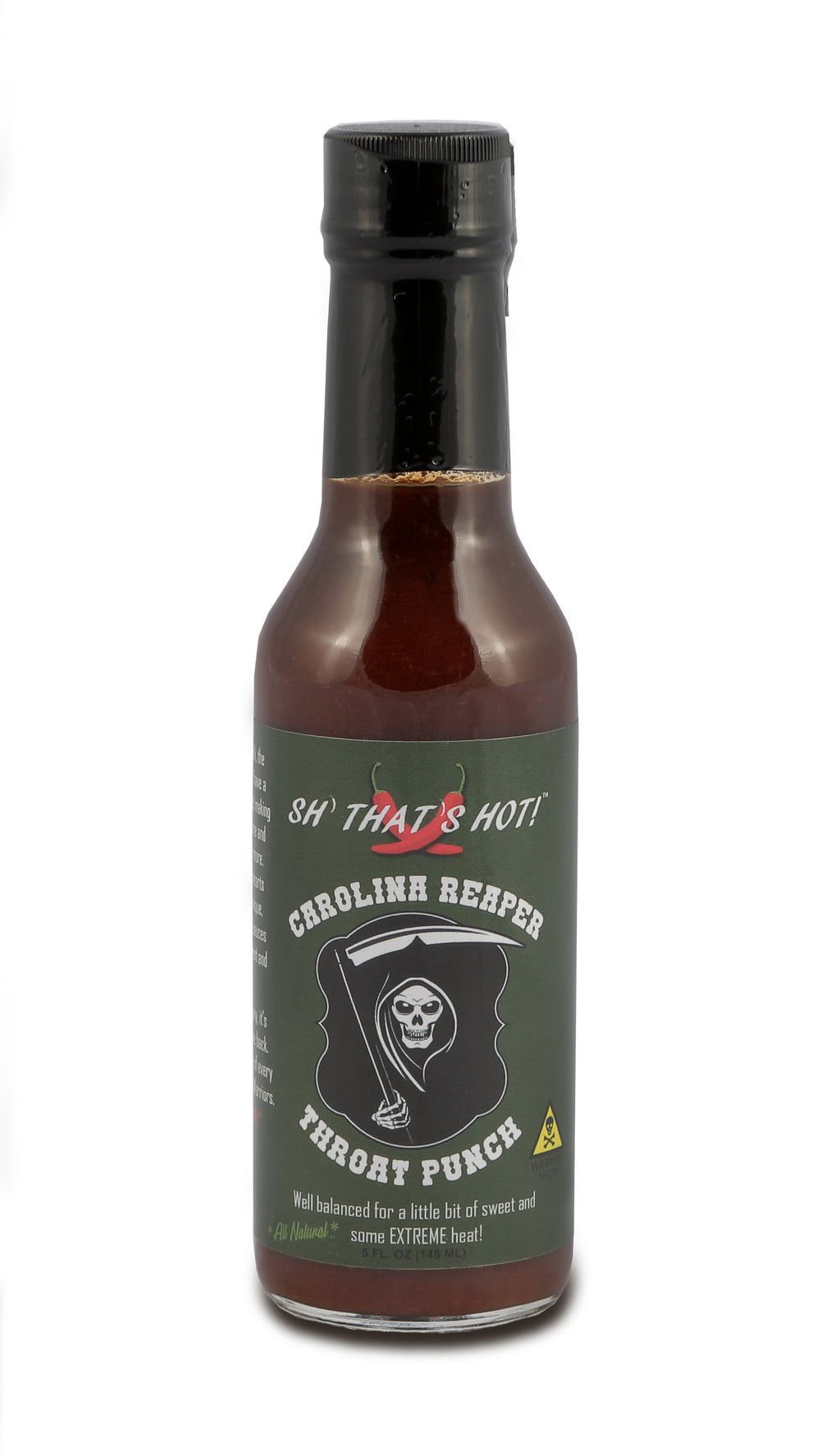 "Sh that's hot!" grilling/BBQ hot sauce - "Carolina Reaper Throat Punch" 5oz Jar- Hot