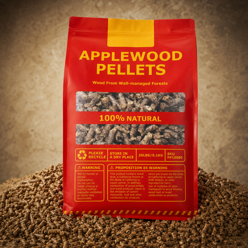 20 Pounds Apple Wood Pellets 100% All-Natural for Pellet Grills
