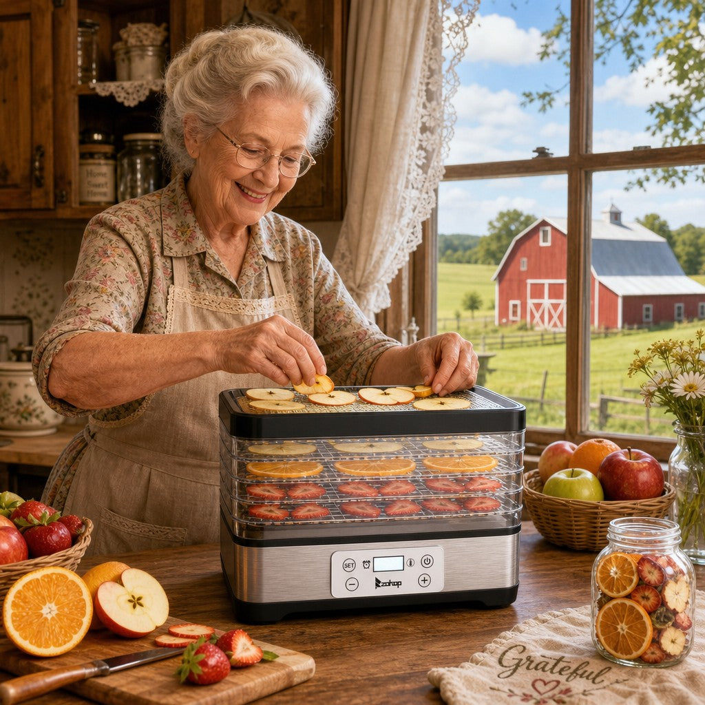Large Drying Capacity Food Fruit  Dehydrator with 5pcs Movable Trays