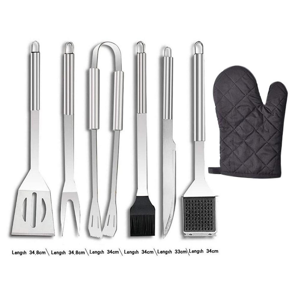 25PCS/Set Stainless Steel Barbecue Grilling Tools Set BBQ Utensils