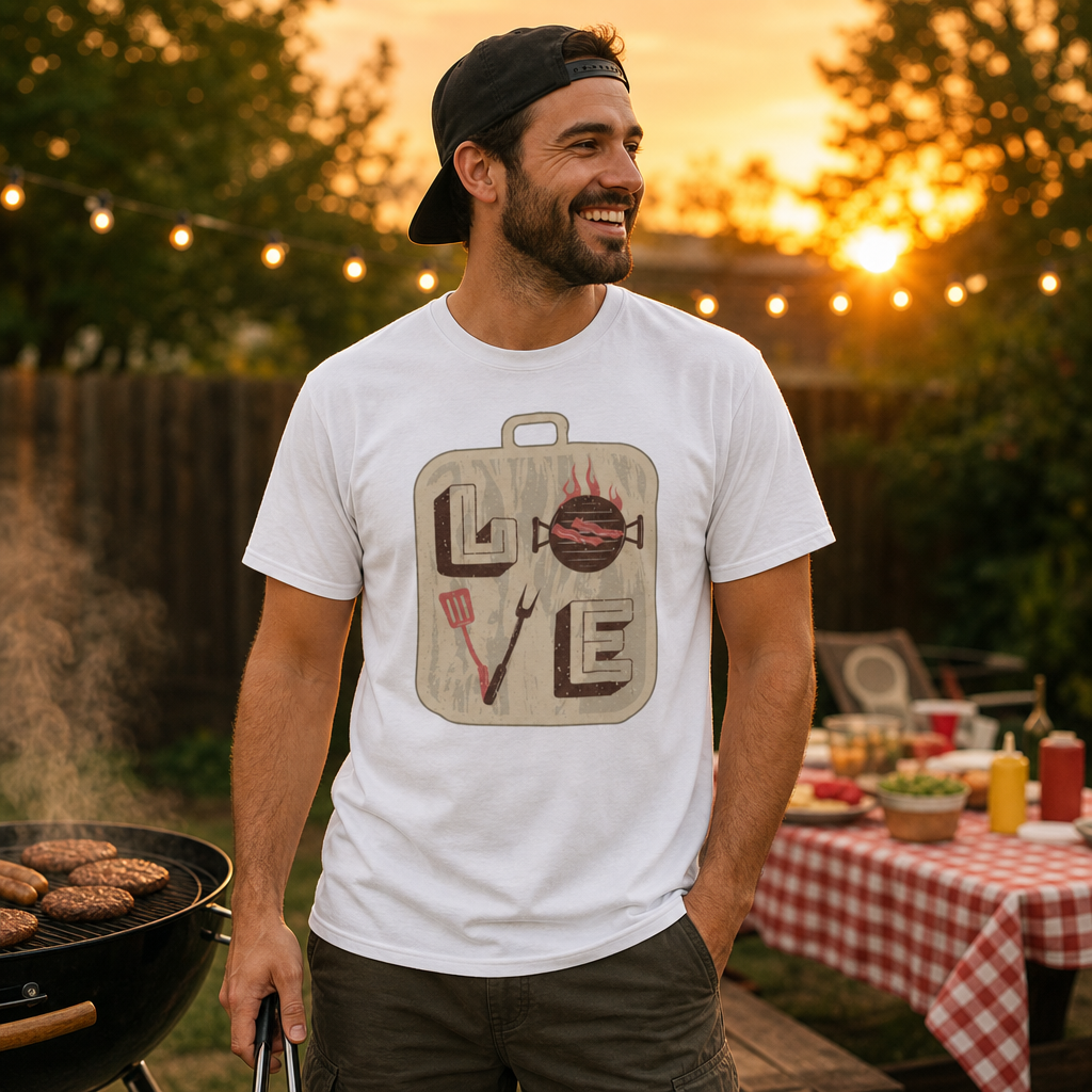"Love" BBQ/Grilling 100% cotton T-shirt