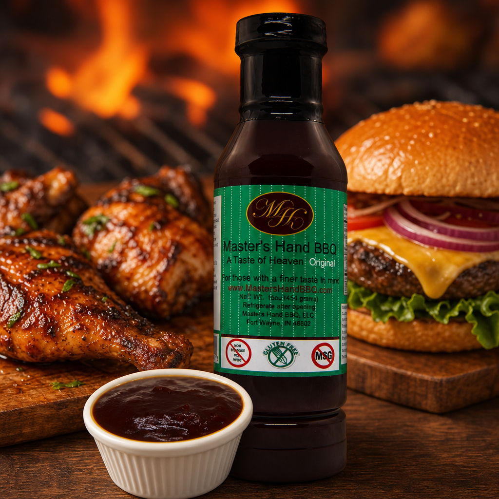 "Master's Hand" grilling/BBQ - Original BBQ Sauce Jar 16oz