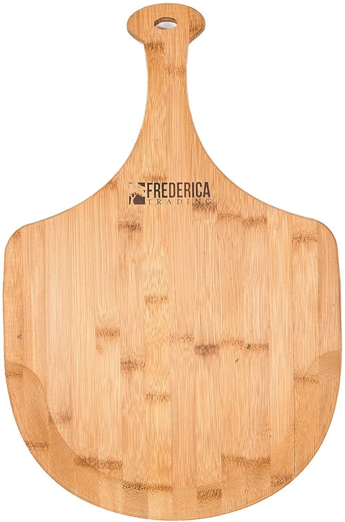 Premium Natural Bamboo Pizza Peel Paddle and Cutting Board - 2 sizes