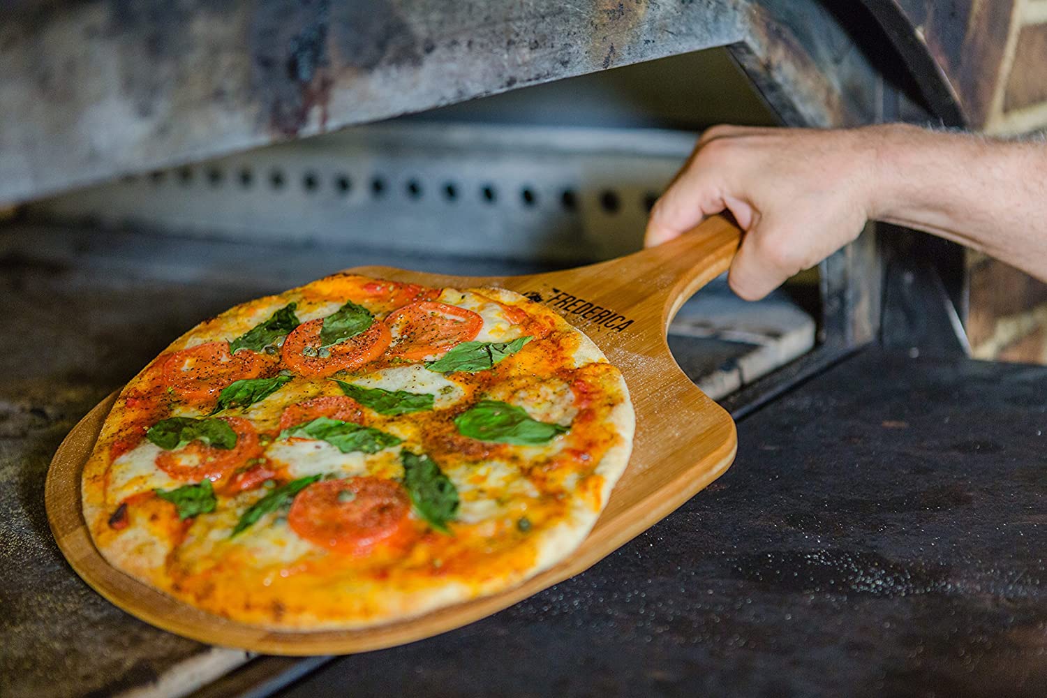 Premium Natural Bamboo Pizza Peel Paddle and Cutting Board - 2 sizes