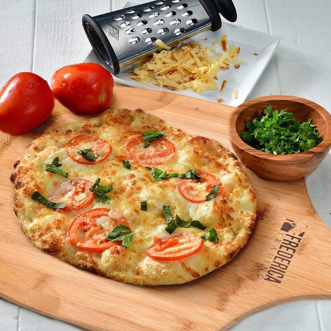 Premium Natural Bamboo Pizza Peel Paddle and Cutting Board - 2 sizes
