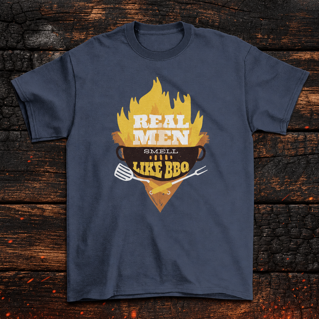 "Real Men Smell Like BBQ" 100% cotton T-shirt