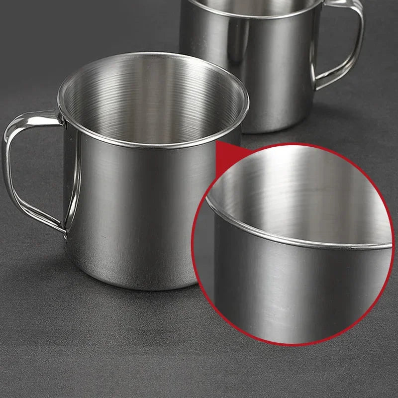 Stainless Steel Cup Portable Coffee Cup Camping Travel Mug Metal