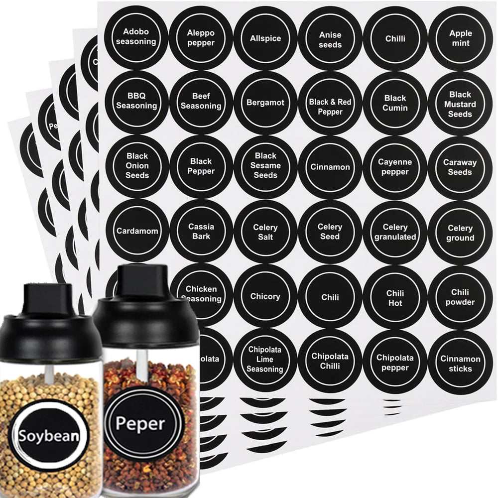 180PCS Spice Stickers for Jar/Bottle