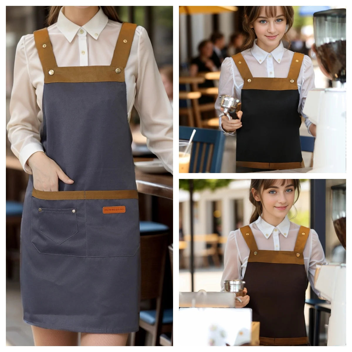 Universal Apron with Adjustable Straps and Pockets, Waterproof - Unisex