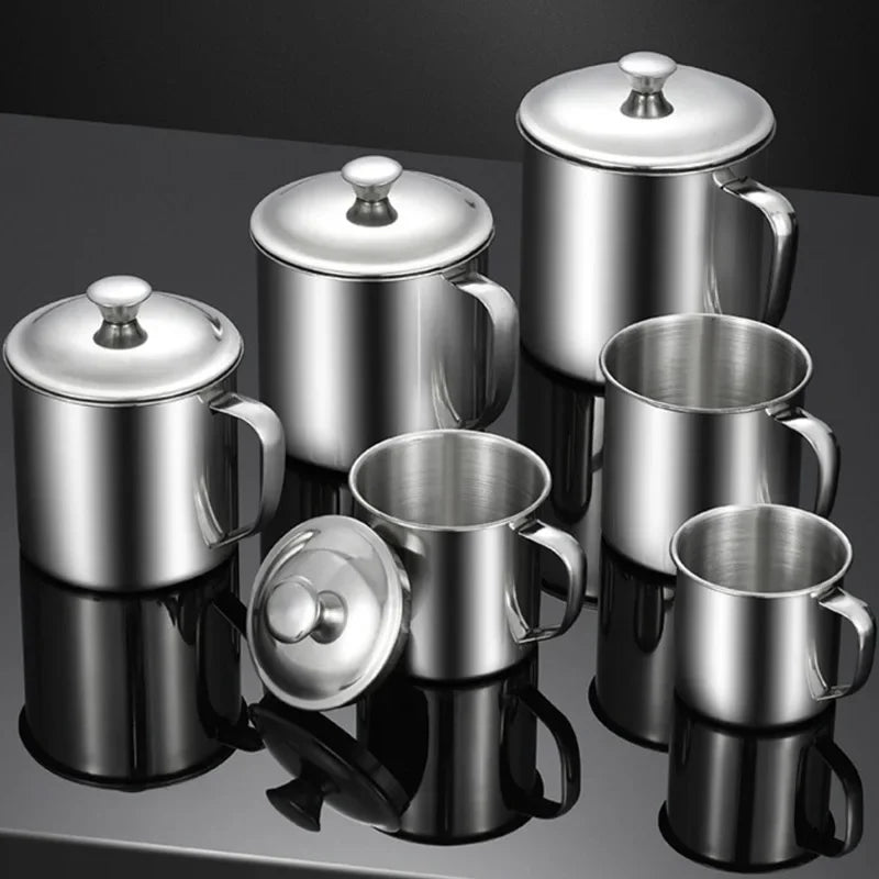 Stainless Steel Cup Portable Coffee Cup Camping Travel Mug Metal