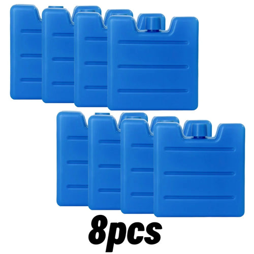 8pc Reusable Gel Ice Blocks for Cooler or Insulated bag