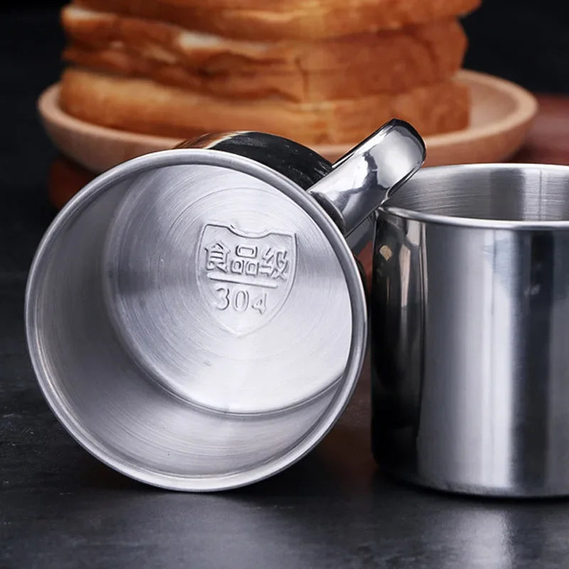 Stainless Steel Cup Portable Coffee Cup Camping Travel Mug Metal