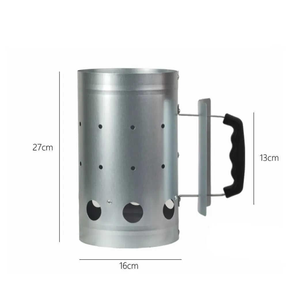 Barbecue Quick Starter Chimney BBQ Carbon Barrels Grill Bruner Outdoor