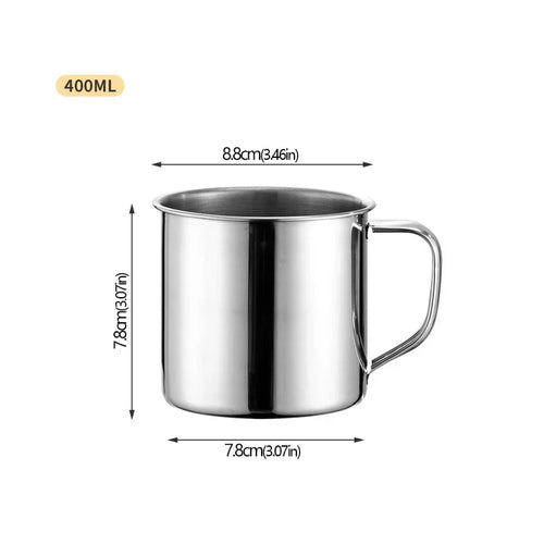 Stainless Steel Cup Portable Coffee Cup Camping Travel Mug Metal