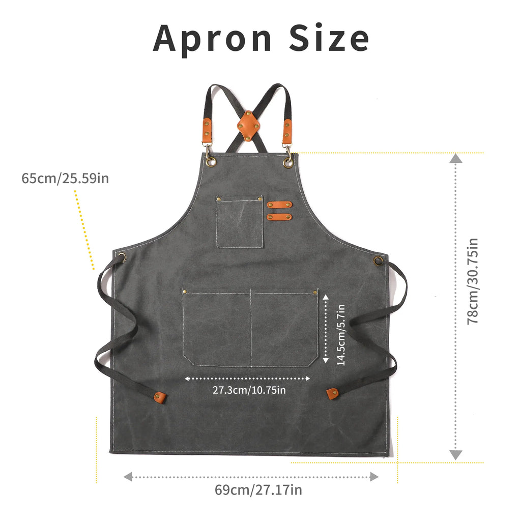 Canvas Apron - best grilling/BBQ/Kitchen- One size fits most