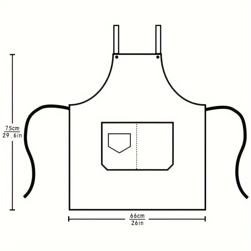 Universal Apron with Adjustable Straps and Pockets, Waterproof - Unisex