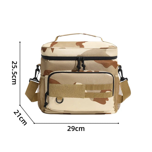 1pc Insulated Backpack Cooler Large Capacity Oxford Cloth Backpack