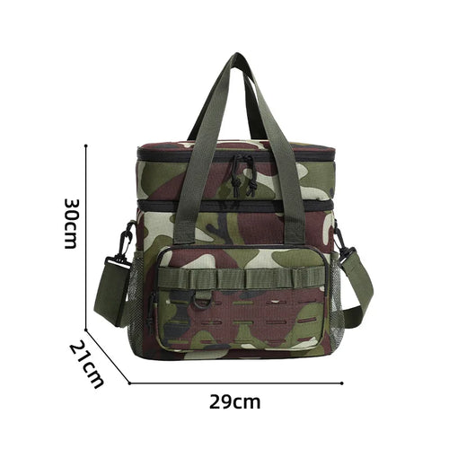 1pc Insulated Backpack Cooler Large Capacity Oxford Cloth Backpack