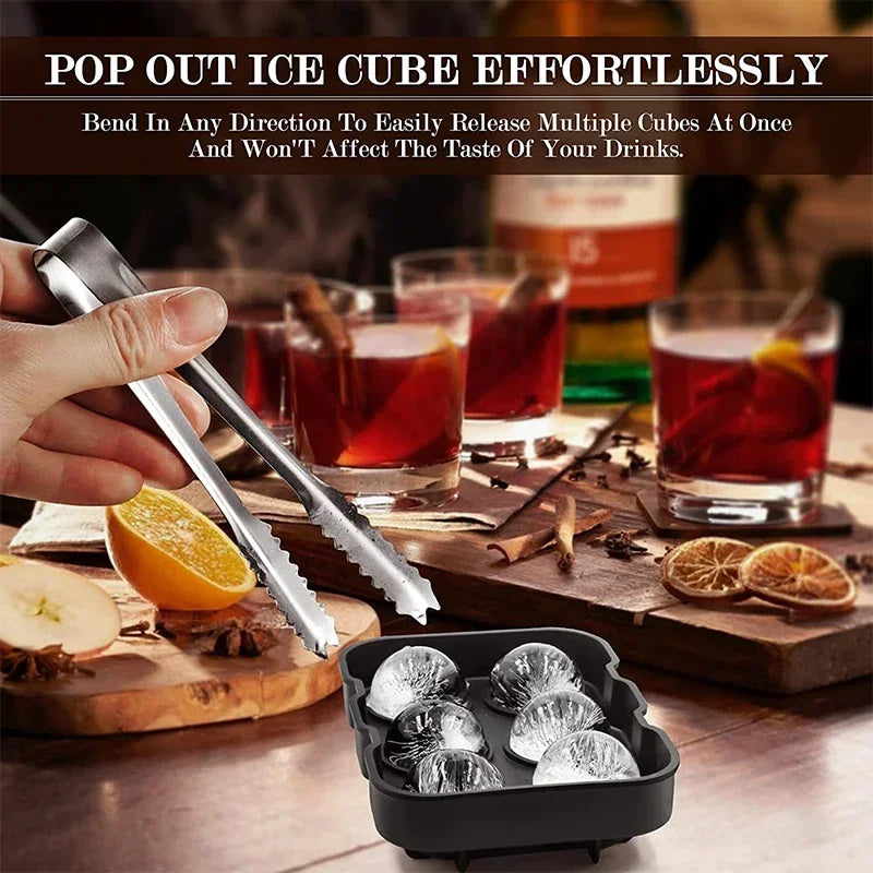 Large Ice Cube Trays Silicone Ice Cube Molds for Freezer with Lid- 3 options of shapes