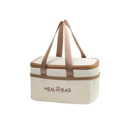 Large Capacity Tote Bento Insulated Lunch Bag Picnic Food Box Storage