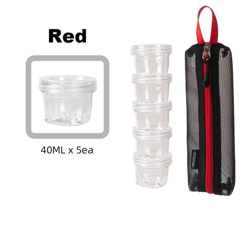 Seasoning Container Set, Including 5 Transparent Seasoning Boxes
