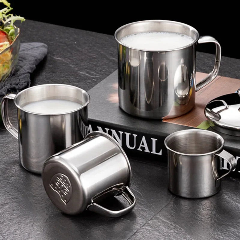 Stainless Steel Cup Portable Coffee Cup Camping Travel Mug Metal